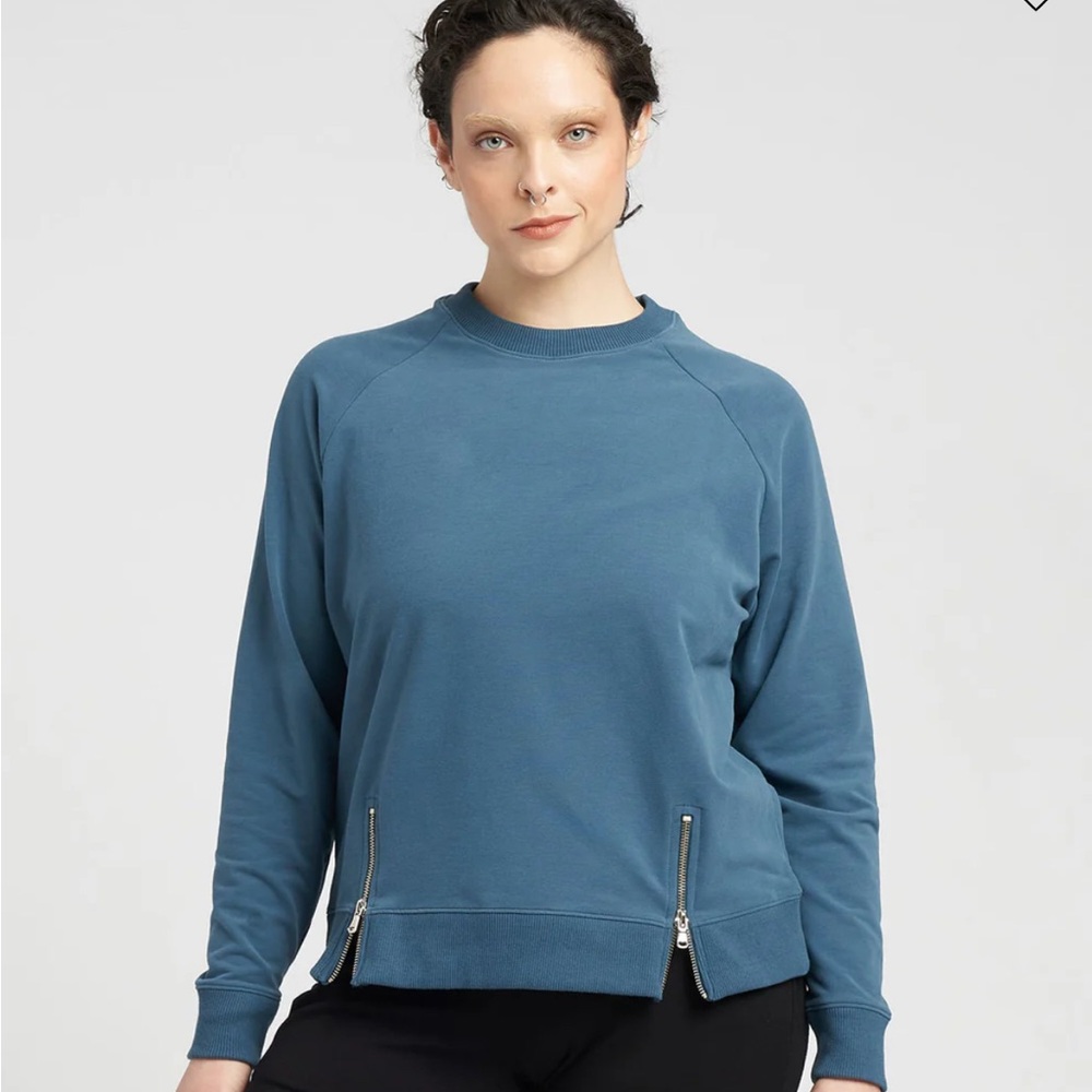 Universal Standard Peachy Terry Side Zip Pullover